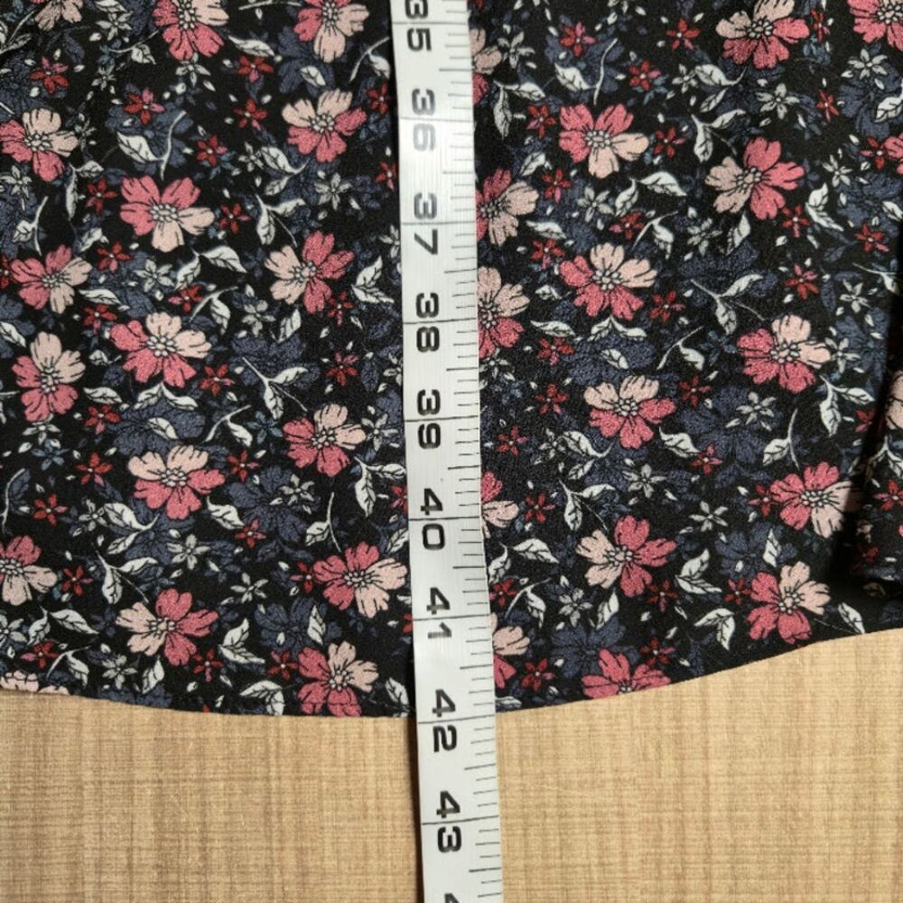 Nanette Lepore Womens Floral Midi Dress Size 4 Blue Sleeveless Belt Preppy - Picture 6 of 6